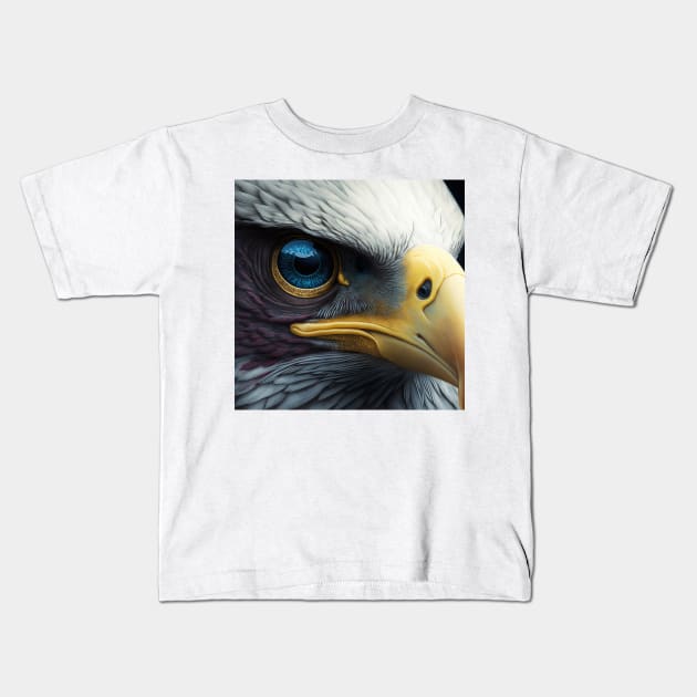 USA, Bald Eagle, America, American Flag, Kids T-Shirt by thewandswant